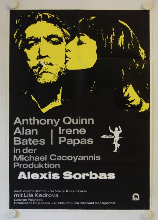 Alexis Sorbas originales deutsches Filmplakat (R70s)